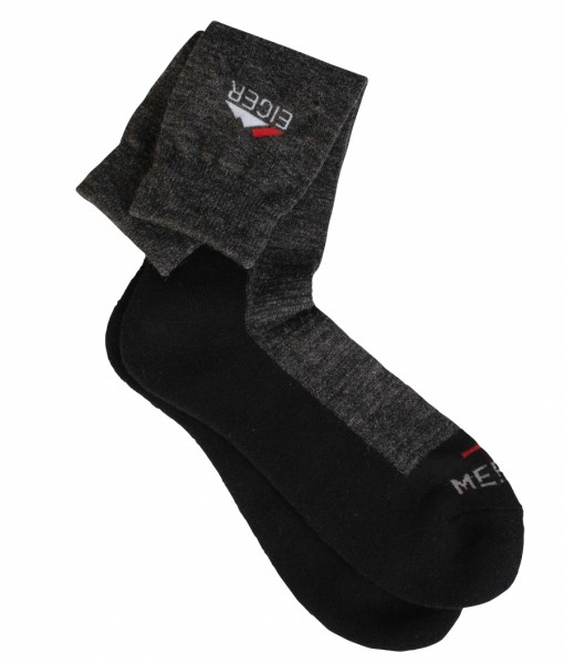 Eiger Merino Wool Sock 44/47 - 9/12 Grey/Black